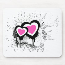 Exploding Hearts Emo Alternative Grunge Rock Punk Mouse Pad