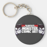 EXPLOITATION MONSTER COMIC ART KEY CHAIN