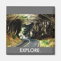 EXPLORE. Road Refrigerator Magnets