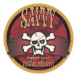 Explore Your Inner Pirate Round Sticker