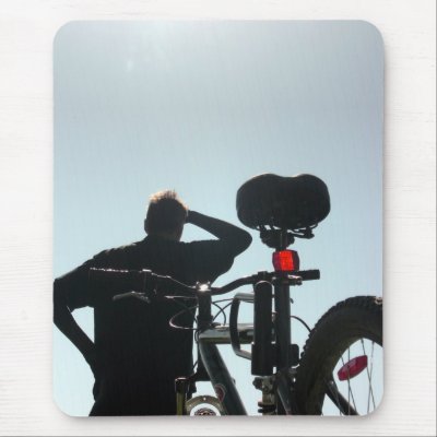 Exploring on a Bike 3 Mousepad by MDKgraphics