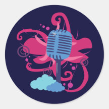 Explosion d'art de microphone autocollants