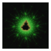Explosion verte de Mandelbrot Photos Sur Toile