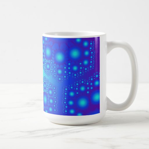 Explosions bleues de fractale : tasse à café