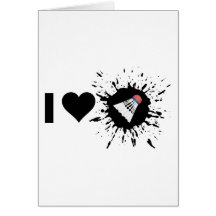 Explosive I Love Badminton Cards