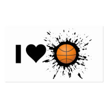 Explosive I Love Basketball Business Card