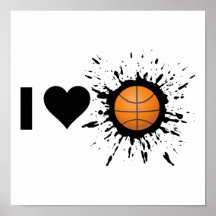 Explosive I Love Basketball Poster
