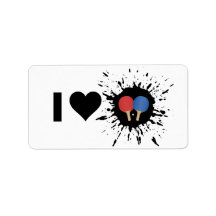 Explosive I Love Ping pong Personalized Address Labels