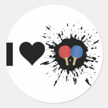 Explosive I Love Ping pong Sticker