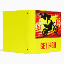 Explosive Motocross Jump 3 Ring Binders