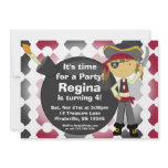 Explosive Pirate Girl Birthday Invitation