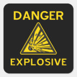 Explosive Warning Sign Sticker