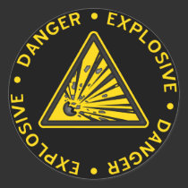Explosive Warning Sticker stickers