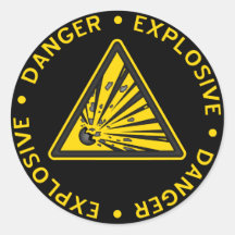 Explosive Warning Sticker