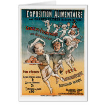 Exposition Alimentaire Vintage Food Ad Art Greeting Card