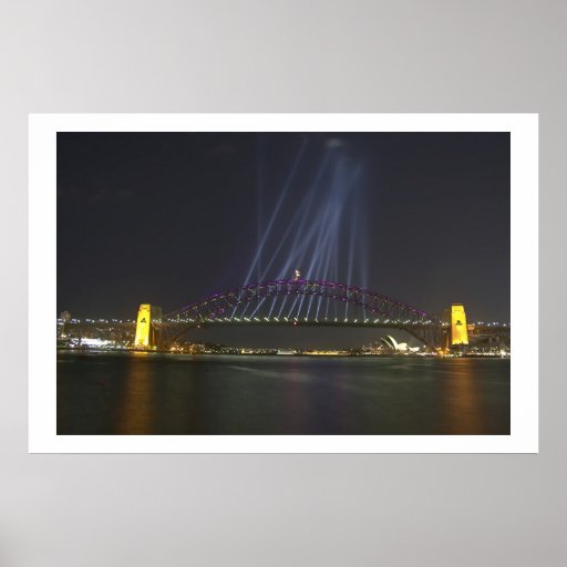 Exposition de lumière de pont de port de Sydney Posters