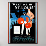 Exposition internationale vintage d'avions poster