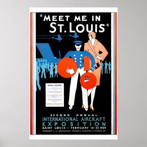 Exposition internationale vintage d'avions posters