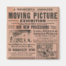 Exposition vintage de cinéma aimants