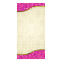 Expressive Pink Rose Valentine gift Customized Photo Card