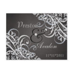 Exquisite Baroque Save The Date B&W Postcard