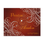 Exquisite Baroque  Save The Date Orange Postcard