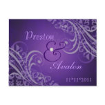 Exquisite Baroque Save The Date Purple Postcard