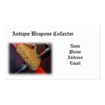 Exquisite Decorated Sword Scabbard Business Cards