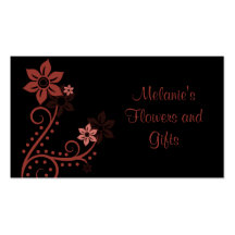 Exquisite Flowers Business Card, Cabernet