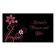 Exquisite Flowers Business Card, Mauve
