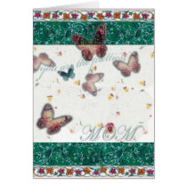 Exquisite mother's day oriental butterfly card cards