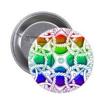 Exquisite Multicolored Symmetrical Design! Pinback Button