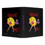 'exsqueeze me?' funny lemon humourous binder.