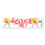 'exsqueeze me?' funny lemon humourous bumper stickers