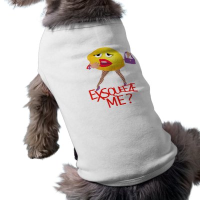 'exsqueeze me?' funny lemon humourous Pet Clothing by popiconz