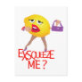 'exsqueeze me?' funny lemon humourous Postcard