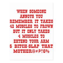 Extend Your Arm & Bitch-Slap That Mother Postcard