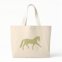Extended Trot Dressage Horse (sage green) Canvas Bags