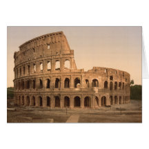 Extérieur du Colosseum, Rome, Italie Carte De Vœux