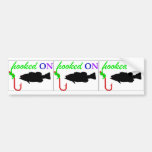exterior hooked on bass stickers bumper sticker