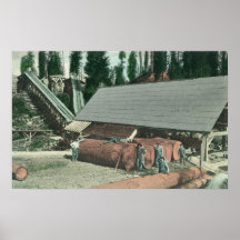 Exterior View of Benton's MillRedding, CA Print
