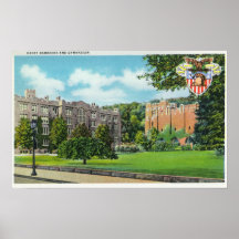 Exterior View of Cadet Barracks and Gymnasium Posters