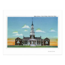 Exterior View of Colby College Miller Library Post Cards