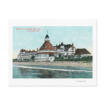 Exterior View of Hotel del Coronado from Pier Postcard