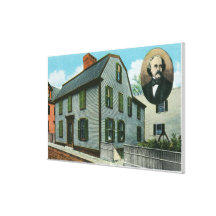 Exterior View of Nathaniel Hawthorne's Gallery Wrapped Canvas