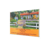 Exterior View of New El Rancho Motel Stretched Canvas Prints