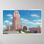 Exterior View of the NY Central Terminal Bldg Poster