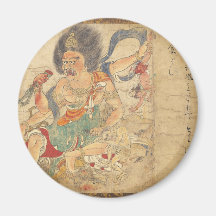 Extermination of evil. Ancient Japanese Art c.1100 Magnet