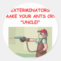 EXTERMINATOR ROUND STICKERS