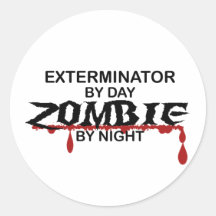Exterminator Zombie Stickers